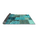 Sideview of Patchwork Light Blue Transitional Rug, con2627lblu