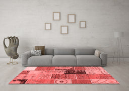 Transitional Red Washable Rugs