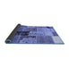 Sideview of Patchwork Blue Transitional Rug, con2627blu