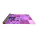 Sideview of Patchwork Purple Transitional Rug, con2627pur