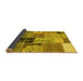 Sideview of Patchwork Yellow Transitional Rug, con2627yw