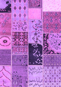 Patchwork Purple Transitional Rug, con2627pur