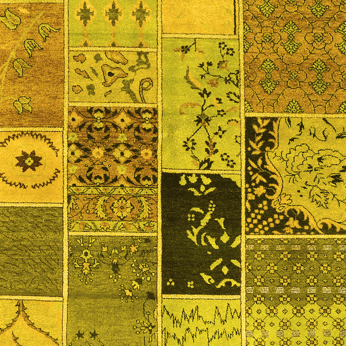 Patchwork Yellow Transitional Rug, con2627yw