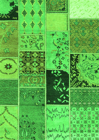 Patchwork Green Transitional Rug, con2627grn