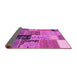 Sideview of Patchwork Pink Transitional Rug, con2627pnk