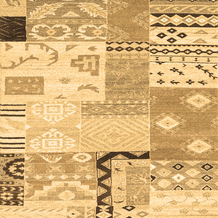 Machine Washable Southwestern Brown Country Rug, wshcon2628brn