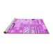 Sideview of Machine Washable Southwestern Purple Country Area Rugs, wshcon2628pur