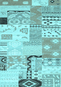 Southwestern Light Blue Country Rug, con2628lblu