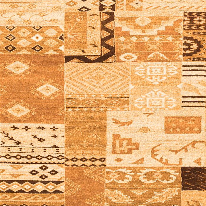Serging Thickness of Machine Washable Southwestern Orange Country Area Rugs, wshcon2628org