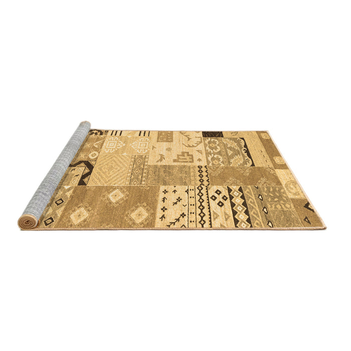 Sideview of Machine Washable Southwestern Brown Country Rug, wshcon2628brn