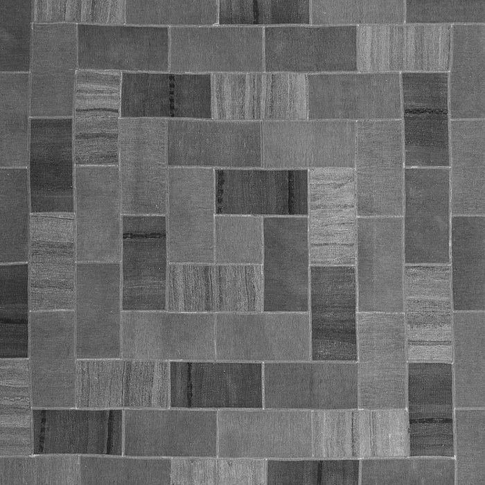 Patchwork Gray Transitional Rug, con2629gry