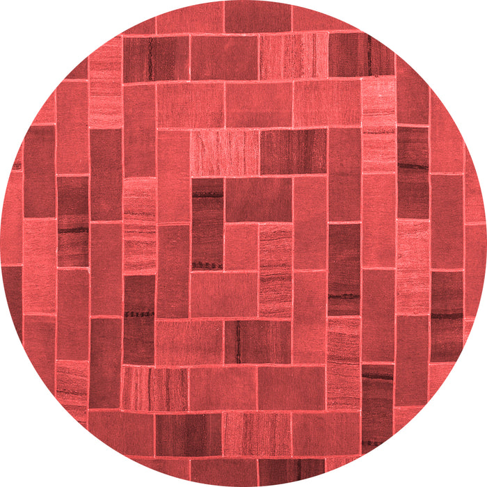Machine Washable Patchwork Red Transitional Rug, wshcon2629red