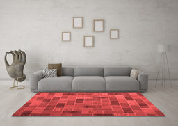Transitional Red Washable Rugs