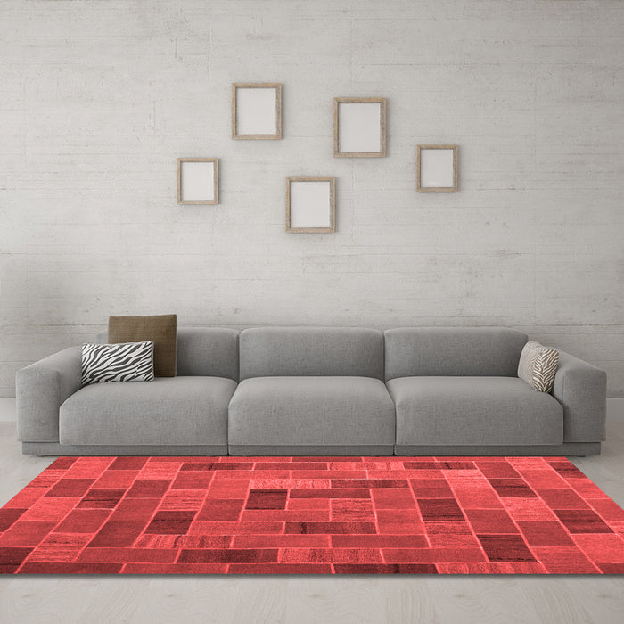 Transitional Red Washable Rugs