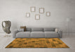 Machine Washable Patchwork Orange Transitional Area Rugs in a Living Room, wshcon2629org