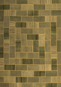 Patchwork Brown Transitional Rug, con2629brn