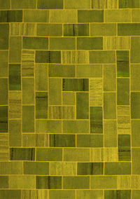 Patchwork Yellow Transitional Rug, con2629yw