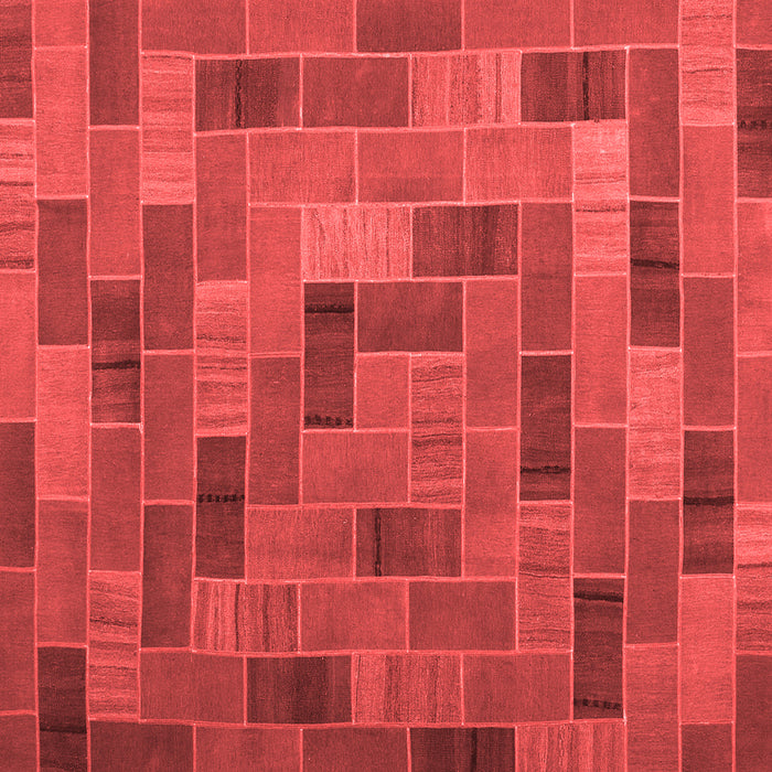 Machine Washable Patchwork Red Transitional Rug, wshcon2629red