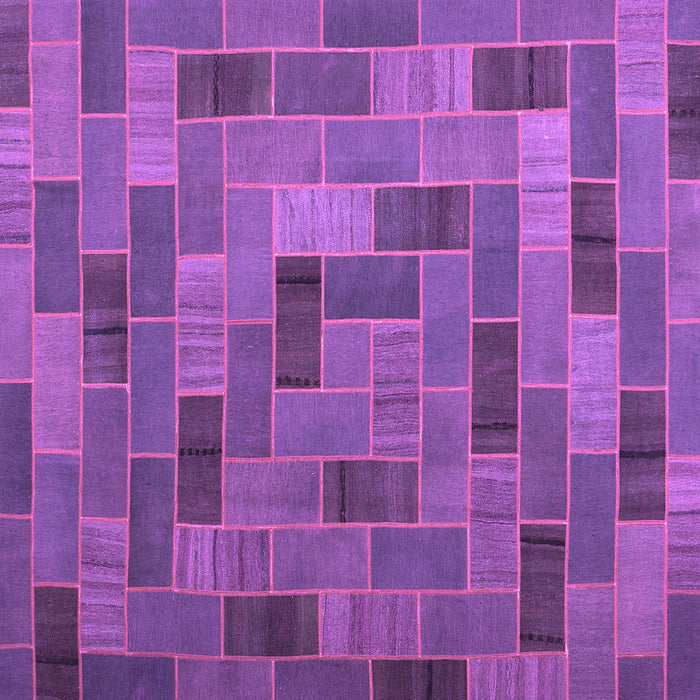 Square Patchwork Purple Transitional Rug, con2629pur