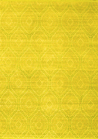 Abstract Yellow Contemporary Rug, con262yw