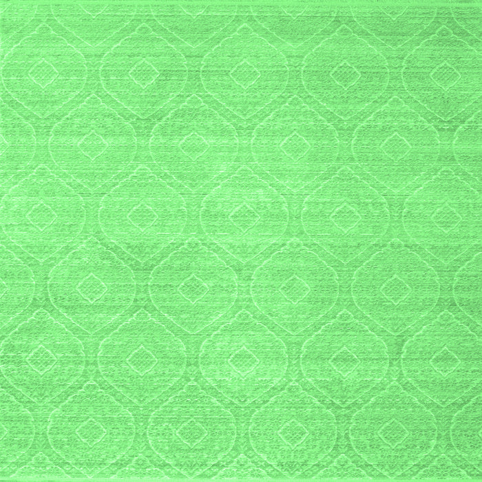 Square Abstract Emerald Green Contemporary Rug, con262emgrn
