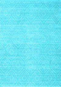 Abstract Light Blue Contemporary Rug, con262lblu