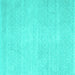 Square Machine Washable Abstract Turquoise Contemporary Area Rugs, wshcon262turq