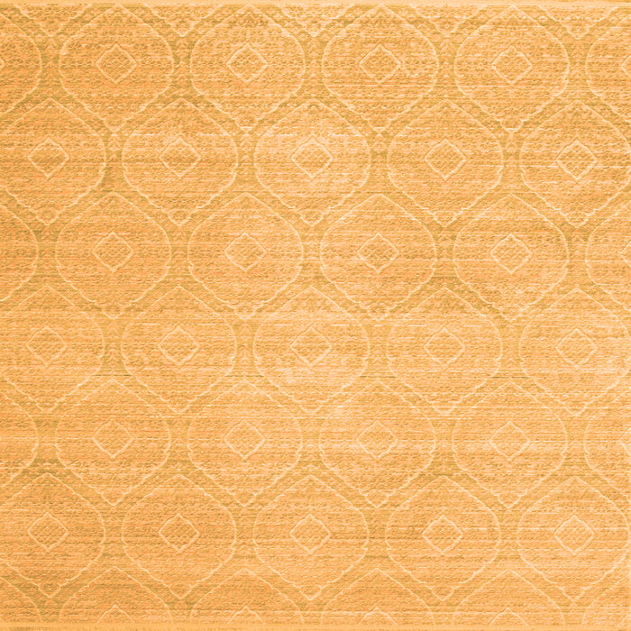 Round Machine Washable Abstract Orange Contemporary Area Rugs, wshcon262org