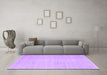 Machine Washable Abstract Purple Contemporary Area Rugs in a Living Room, wshcon262pur