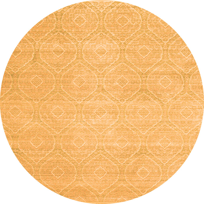 Square Abstract Orange Contemporary Rug, con262org