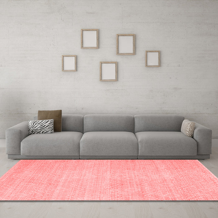 Contemporary Red Washable Rugs