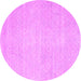 Round Abstract Pink Contemporary Rug, con262pnk