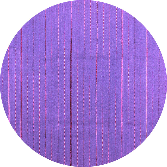 Round Machine Washable Abstract Purple Contemporary Area Rugs, wshcon2630pur