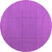 Round Abstract Pink Contemporary Rug, con2630pnk