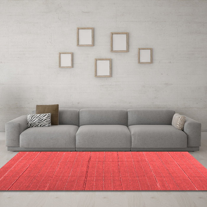 Contemporary Red Washable Rugs
