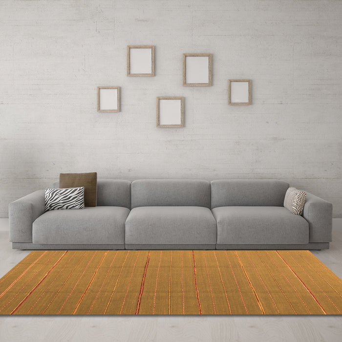 Machine Washable Abstract Orange Contemporary Area Rugs in a Living Room, wshcon2630org