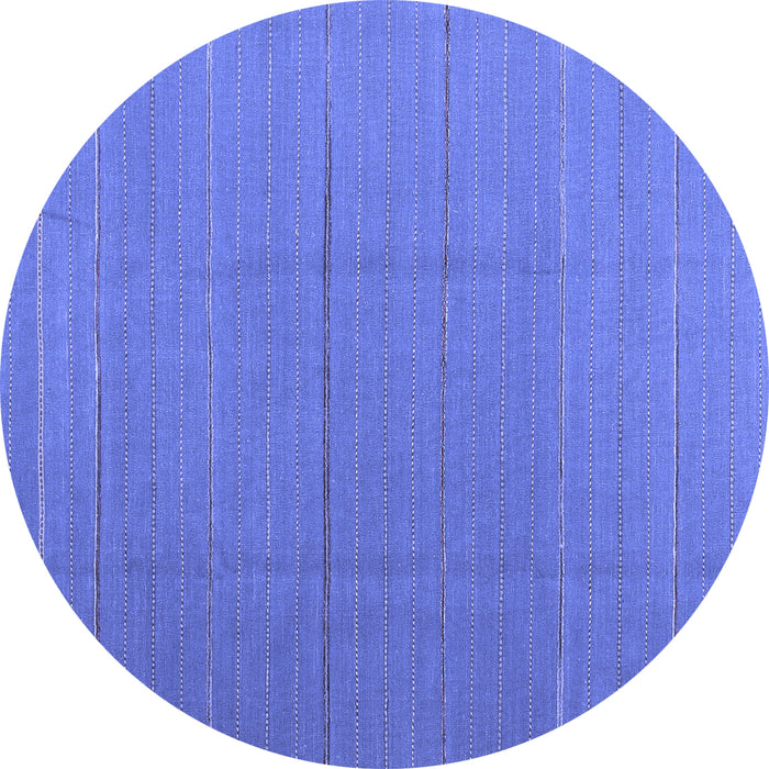 Round Machine Washable Abstract Blue Contemporary Rug, wshcon2630blu
