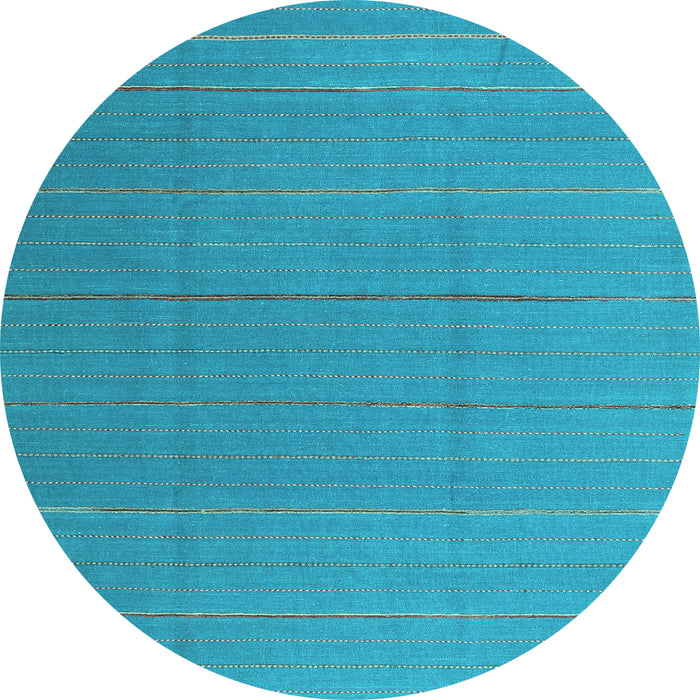 Round Machine Washable Abstract Light Blue Contemporary Rug, wshcon2630lblu