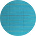 Round Machine Washable Abstract Light Blue Contemporary Rug, wshcon2630lblu