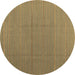 Round Abstract Brown Contemporary Rug, con2630brn