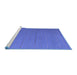 Sideview of Machine Washable Abstract Blue Contemporary Rug, wshcon2630blu