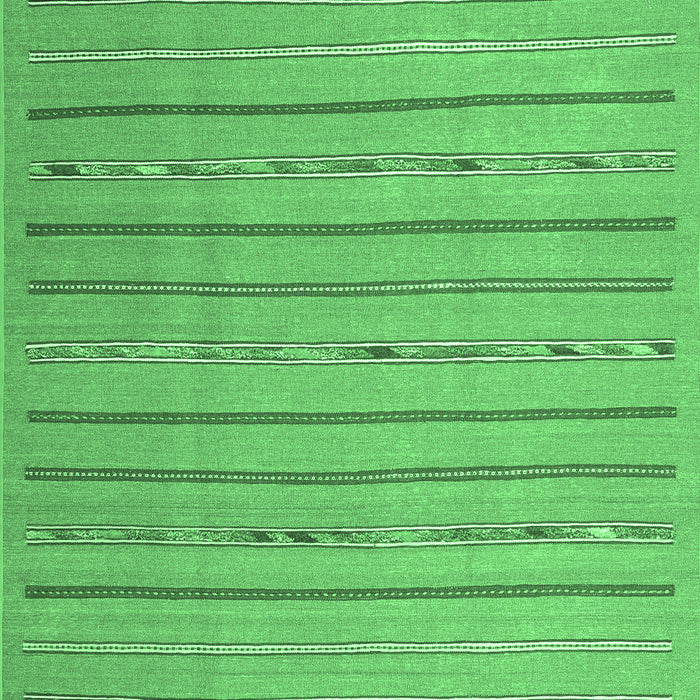 Machine Washable Abstract Emerald Green Contemporary Area Rugs, wshcon2631emgrn
