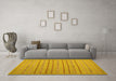 Machine Washable Abstract Yellow Contemporary Rug in a Living Room, wshcon2631yw