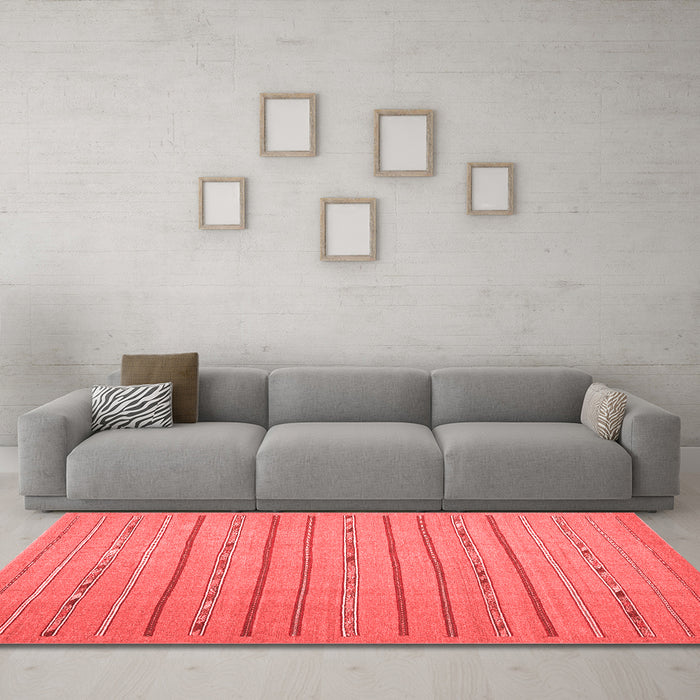 Contemporary Red Washable Rugs