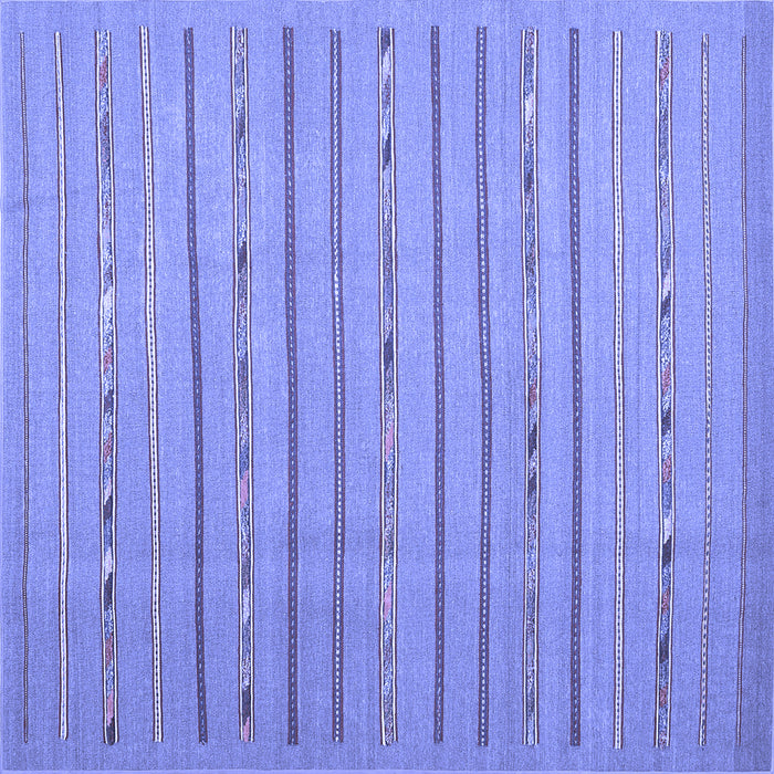 Square Abstract Blue Contemporary Rug, con2631blu