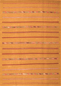 Abstract Orange Contemporary Rug, con2631org