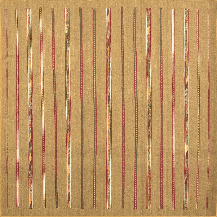 Square Machine Washable Abstract Brown Contemporary Rug, wshcon2631brn