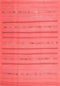 Abstract Red Contemporary Rug, con2631red