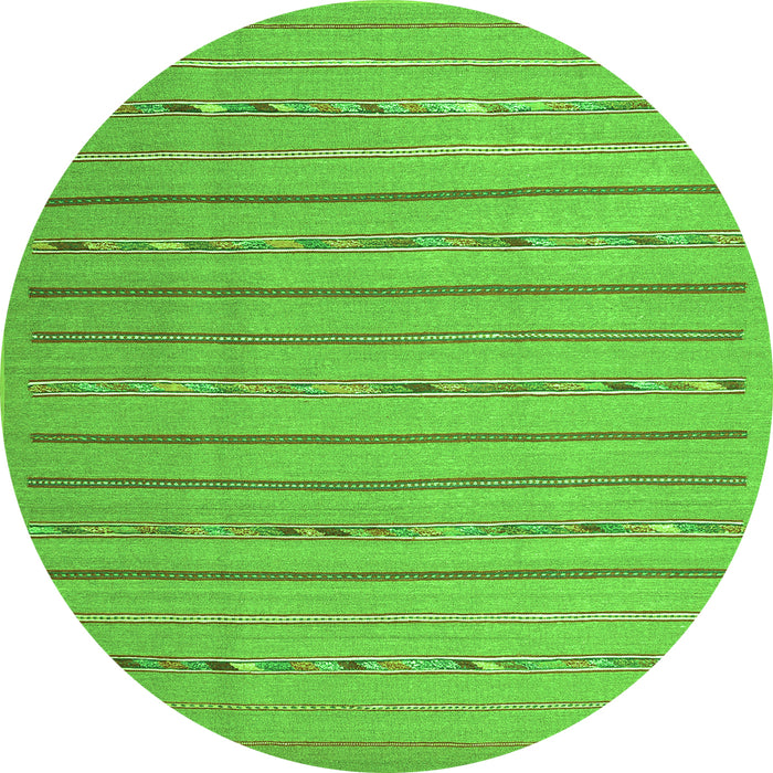 Square Abstract Green Contemporary Rug, con2631grn