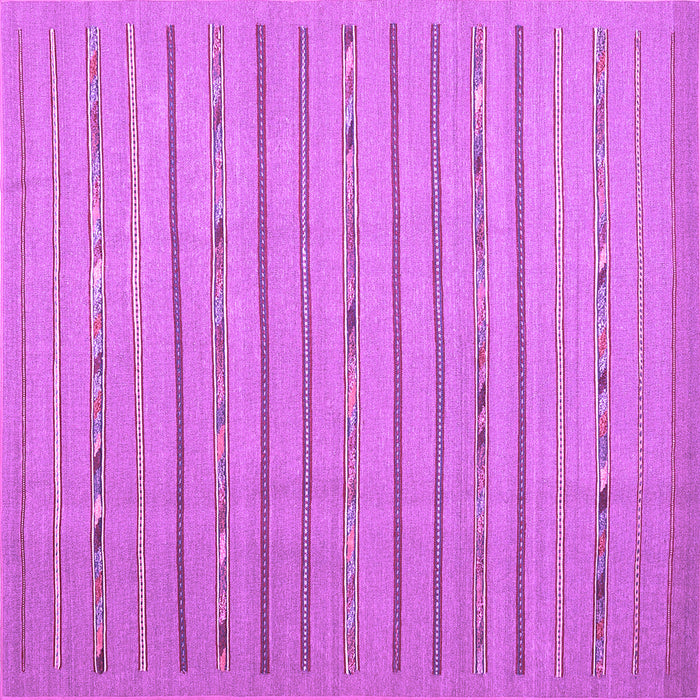 Square Abstract Purple Contemporary Rug, con2631pur